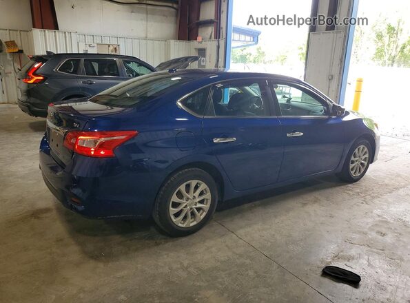 3N1AB7AP3KY424349 2019 NISSAN SENTRA Синий Задняя правая четверть