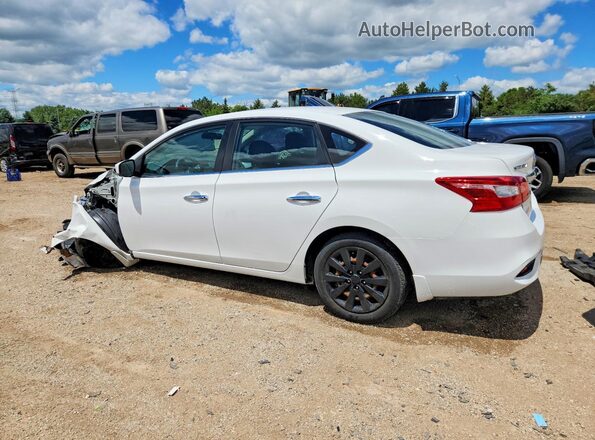 3N1AB7AP3KY455293 2019 NISSAN SENTRA Белый Задняя левая четверть