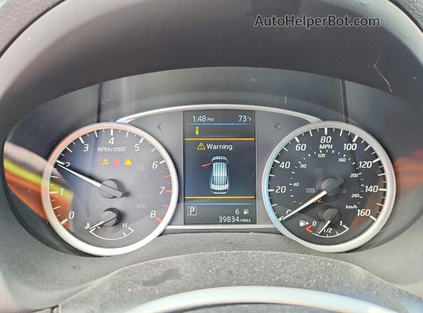 3N1AB7AP3KY455293 2019 NISSAN SENTRA Белый Вид щитка приборов