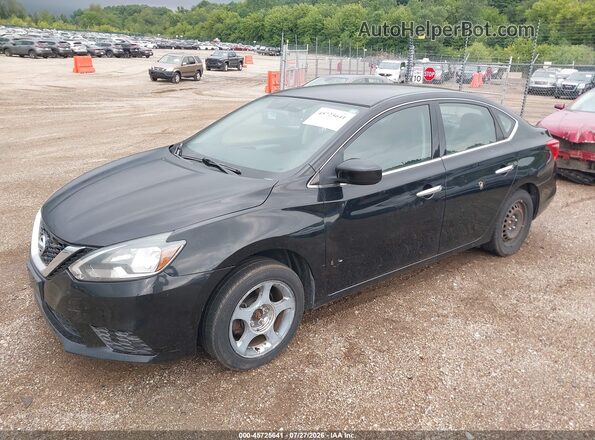 3N1AB7AP4GY247382 2016 NISSAN SENTRA Black წინა მარცხენა ხედი სამი მეოთხედიდან