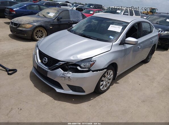 3N1AB7AP4GY290698 2016 NISSAN SENTRA Серебряный Передняя левая четверть