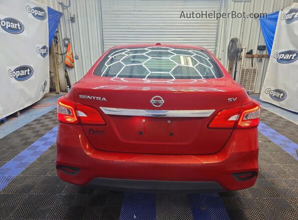 3N1AB7AP4HL676181 2017 NISSAN SENTRA Red Rear view