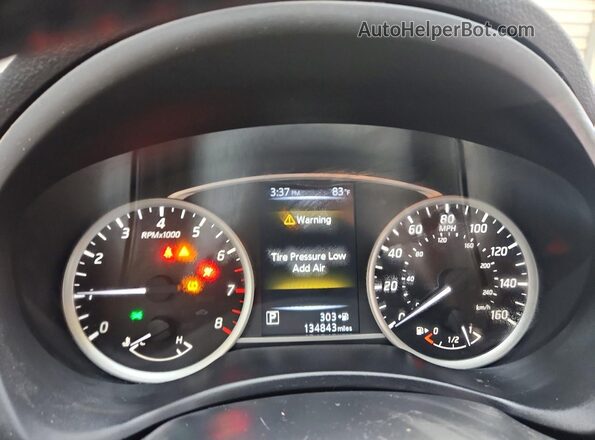 3N1AB7AP4HL676181 2017 NISSAN SENTRA Red Instrument cluster view