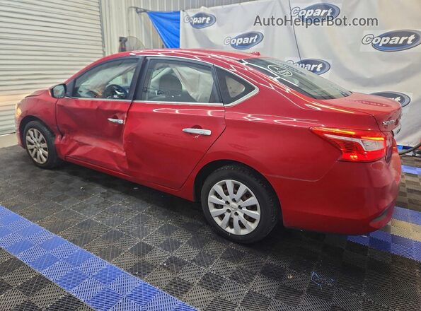 3N1AB7AP4HL676181 2017 NISSAN SENTRA Red Rear left