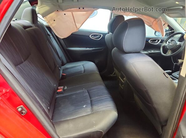 3N1AB7AP4HL676181 2017 NISSAN SENTRA Red Rear seats view