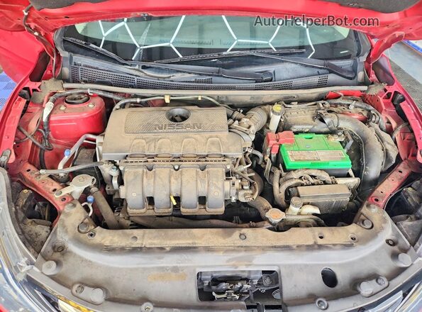 3N1AB7AP4HL676181 2017 NISSAN SENTRA Red Rear interior view