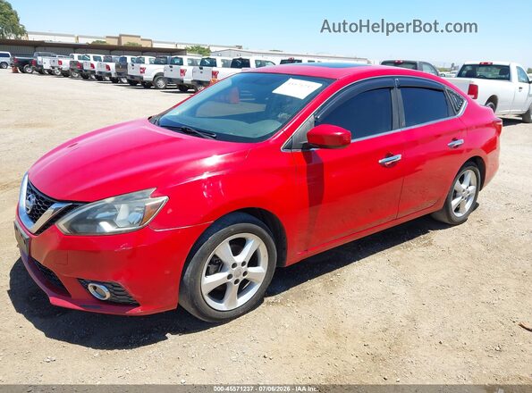 3N1AB7AP4HY302267 2017 NISSAN SENTRA Red Առջևի ձախ երեք քառորդ տեսարան