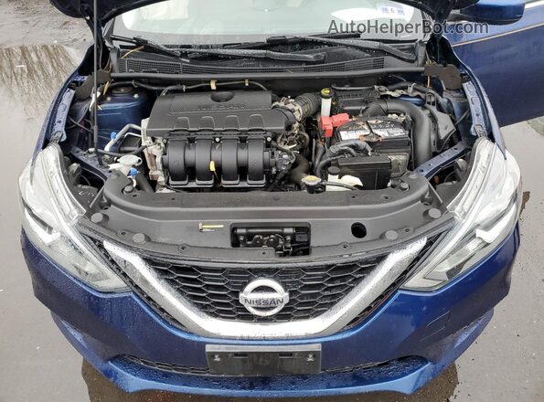 3N1AB7AP4HY324821 2017 NISSAN SENTRA Blue უკანა სალონის ხედი