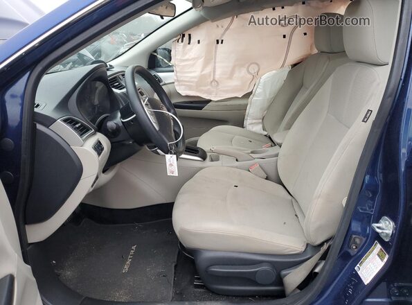 3N1AB7AP4HY324821 2017 NISSAN SENTRA Blue წინა სალონის ხედი