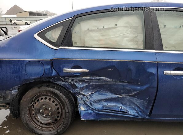 3N1AB7AP4HY324821 2017 NISSAN SENTRA Blue უკანა სავარძლების ხედი