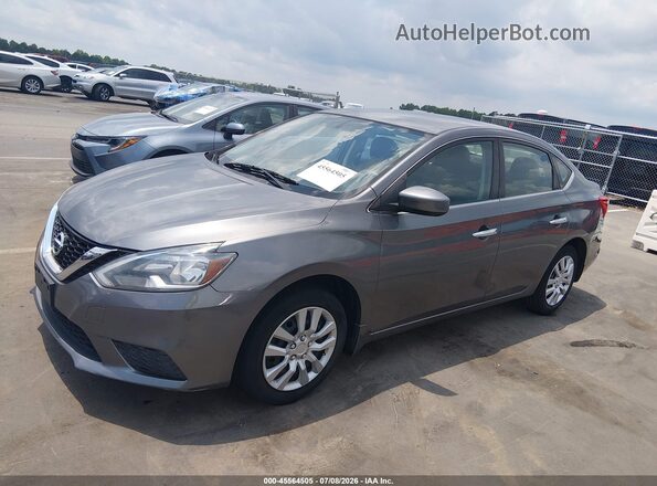 3N1AB7AP4HY405639 2017 NISSAN SENTRA Gray წინა მარცხენა ხედი სამი მეოთხედიდან