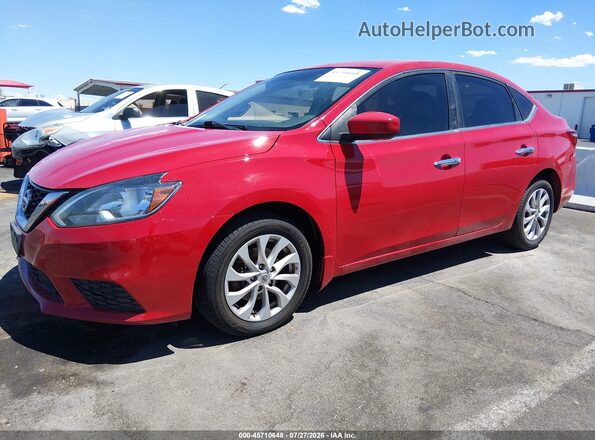 3N1AB7AP4JL617623 2018 NISSAN SENTRA Red წინა მარცხენა ხედი სამი მეოთხედიდან