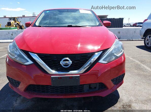 3N1AB7AP4JL617623 2018 NISSAN SENTRA Red ხელსაწყოთა პანელის ხედი