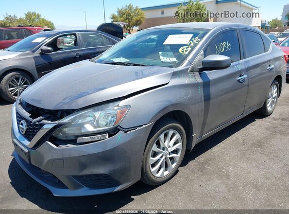 3N1AB7AP4JL625432 2018 NISSAN SENTRA Gray Vista tres cuartos delantera izquierda