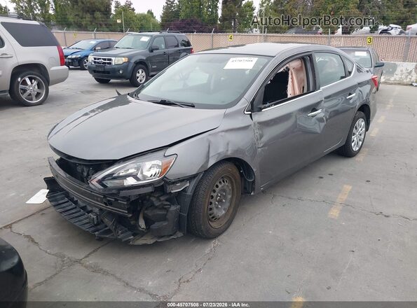 3N1AB7AP4JY227706 2018 NISSAN SENTRA Gray Widok z przodu