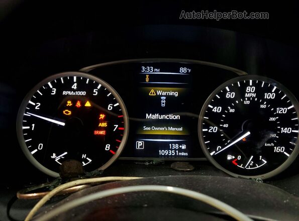3N1AB7AP4JY230802 2018 NISSAN SENTRA Белый Вид щитка приборов