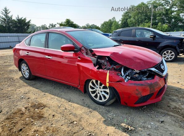 3N1AB7AP4JY262472 2018 NISSAN SENTRA Red Przód prawy