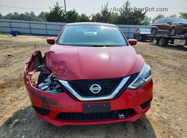 3N1AB7AP4JY262472 2018 NISSAN SENTRA Red Widok z przodu
