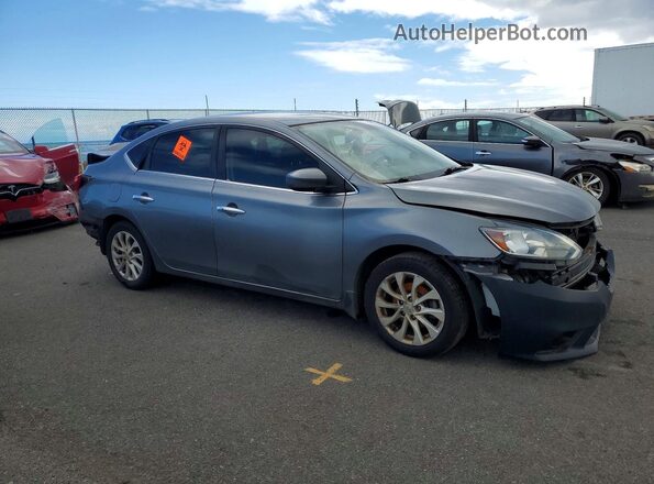 3N1AB7AP4JY290305 2018 NISSAN SENTRA Серый Передняя правая четверть