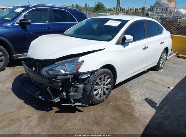 3N1AB7AP4JY299974 2018 NISSAN SENTRA Белый Передняя левая четверть