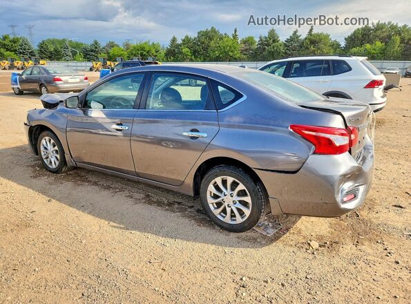3N1AB7AP4JY312027 2018 NISSAN SENTRA Gray Trasero izquierdo