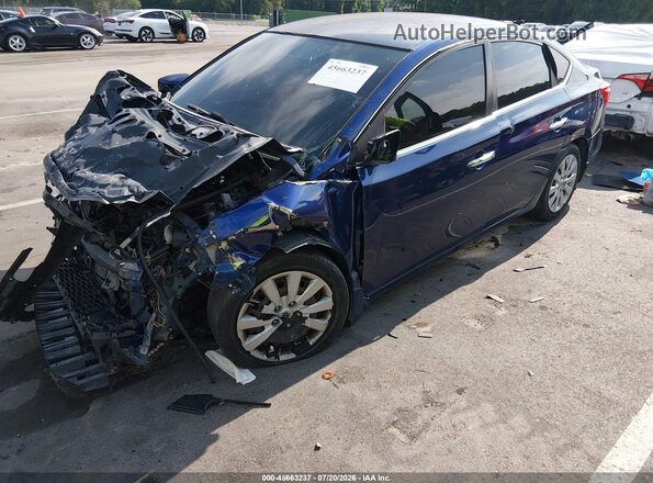3N1AB7AP4JY333850 2018 NISSAN SENTRA Blue Przód lewy