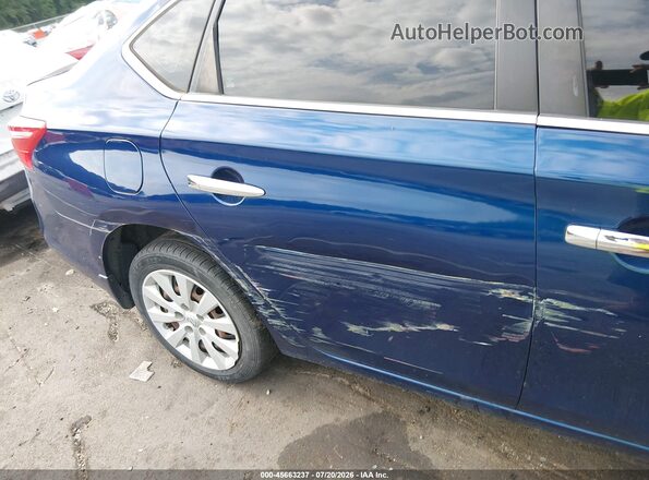 3N1AB7AP4JY333850 2018 NISSAN SENTRA Blue Widok wnętrza z tyłu