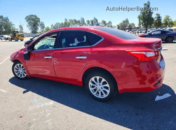 3N1AB7AP4KL604047 2019 NISSAN SENTRA Red Trasero izquierdo