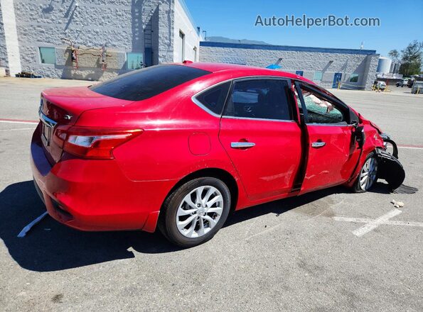 3N1AB7AP4KL604047 2019 NISSAN SENTRA Red Trasero derecho
