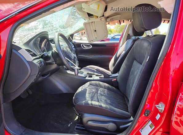 3N1AB7AP4KL604047 2019 NISSAN SENTRA Red Vista interior delantera