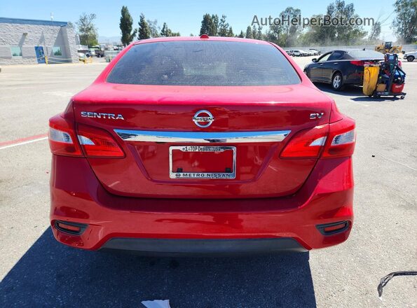 3N1AB7AP4KL604047 2019 NISSAN SENTRA Red Vista trasera
