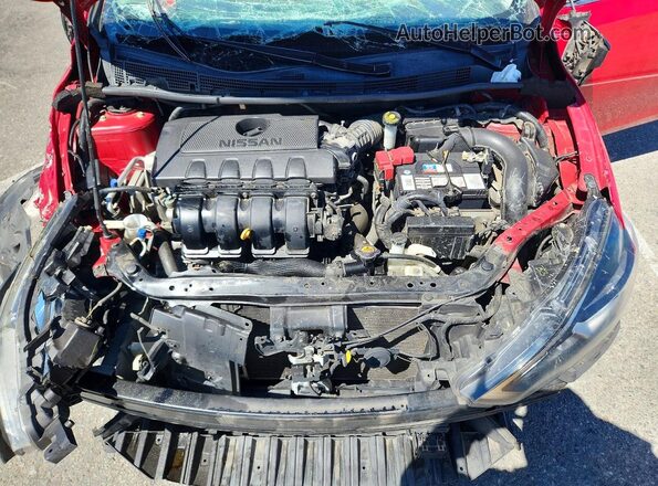3N1AB7AP4KL604047 2019 NISSAN SENTRA Red Vista interior trasera