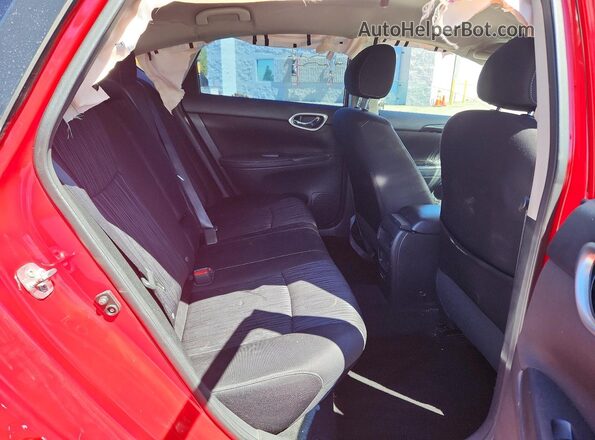 3N1AB7AP4KL604047 2019 NISSAN SENTRA Red Vista de los asientos traseros