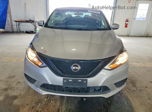 3N1AB7AP4KY205870 2019 NISSAN SENTRA Серебряный Вид спереди