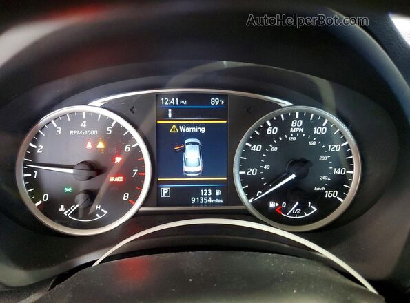 3N1AB7AP4KY205870 2019 NISSAN SENTRA Серебряный Вид щитка приборов