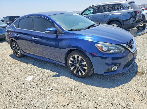3N1AB7AP4KY222667 2019 NISSAN SENTRA Blue Передня права чверть