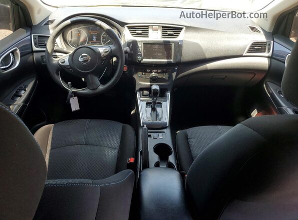 3N1AB7AP4KY222667 2019 NISSAN SENTRA Blue Вид панелі приладів