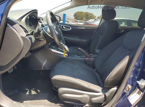 3N1AB7AP4KY222667 2019 NISSAN SENTRA Blue Вид салону спереду