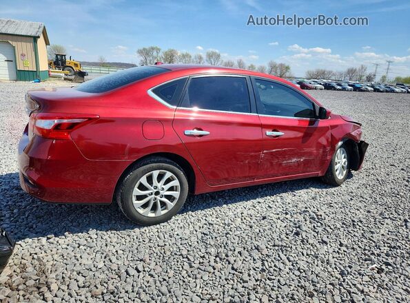 3N1AB7AP4KY226301 2019 NISSAN SENTRA Бордовый Задняя правая четверть