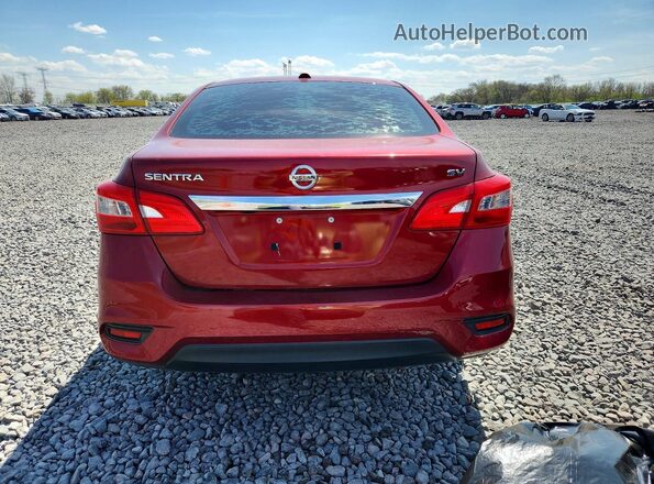 3N1AB7AP4KY226301 2019 NISSAN SENTRA Бордовый Вид сзади