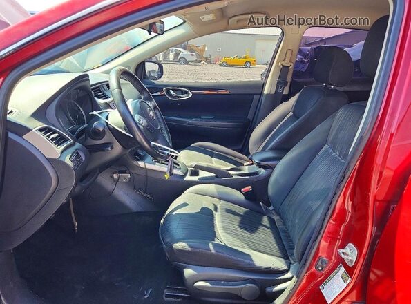 3N1AB7AP4KY226301 2019 NISSAN SENTRA Бордовый Вид салона спереди