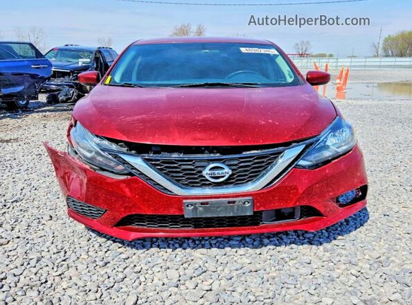 3N1AB7AP4KY226301 2019 NISSAN SENTRA Бордовый Вид спереди