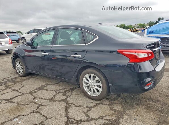 3N1AB7AP4KY272338 2019 NISSAN SENTRA Black Trasero izquierdo
