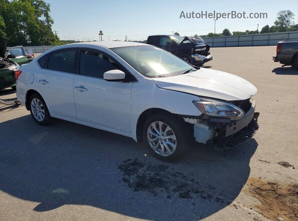3N1AB7AP4KY301062 2019 NISSAN SENTRA White Delantero derecho
