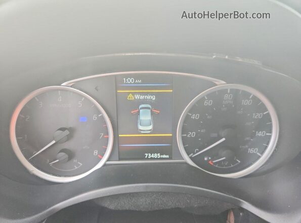 3N1AB7AP4KY324227 2019 NISSAN SENTRA Black Widok zestawu wskaźników