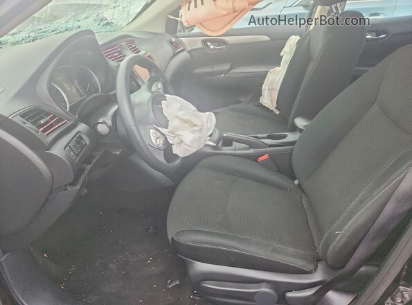 3N1AB7AP4KY324227 2019 NISSAN SENTRA Black Widok wnętrza z przodu