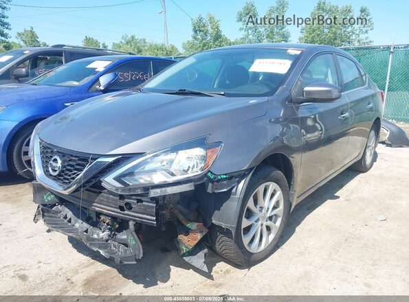 3N1AB7AP4KY325068 2019 NISSAN SENTRA Gray Front left