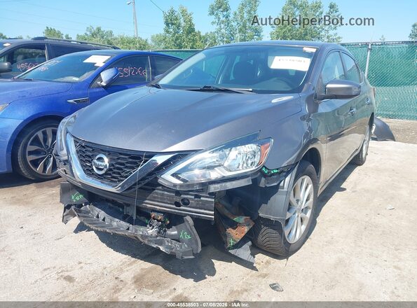 3N1AB7AP4KY325068 2019 NISSAN SENTRA Gray Front view