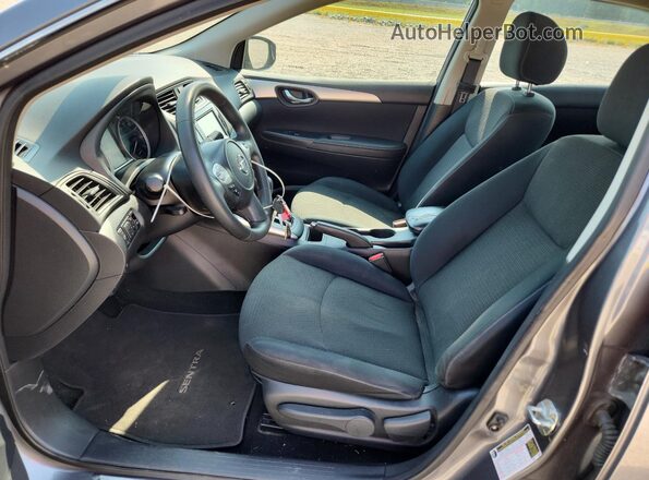 3N1AB7AP4KY327256 2019 NISSAN SENTRA Gray Widok wnętrza z przodu