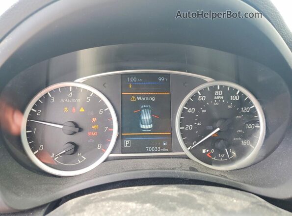 3N1AB7AP4KY337558 2019 NISSAN SENTRA White Вид щитка приладів